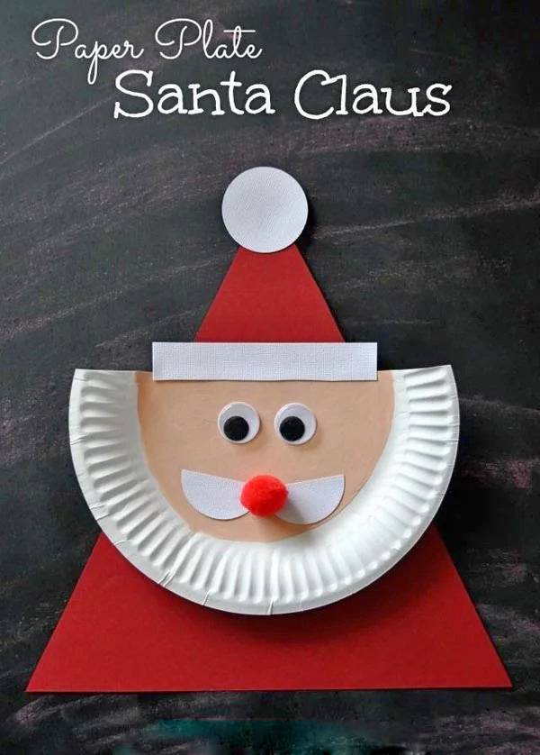 paper plate santa claus